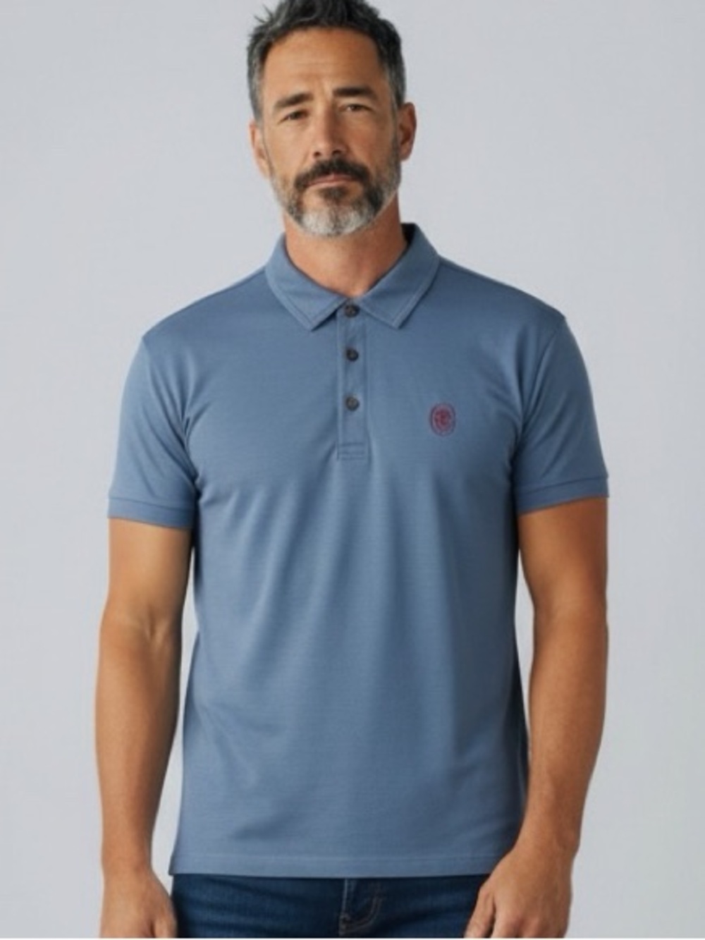 Travis Mathew Icy Blue Zinna Polo Golf Shirt - Size Large